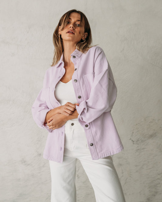 Lilac Denim Jacket