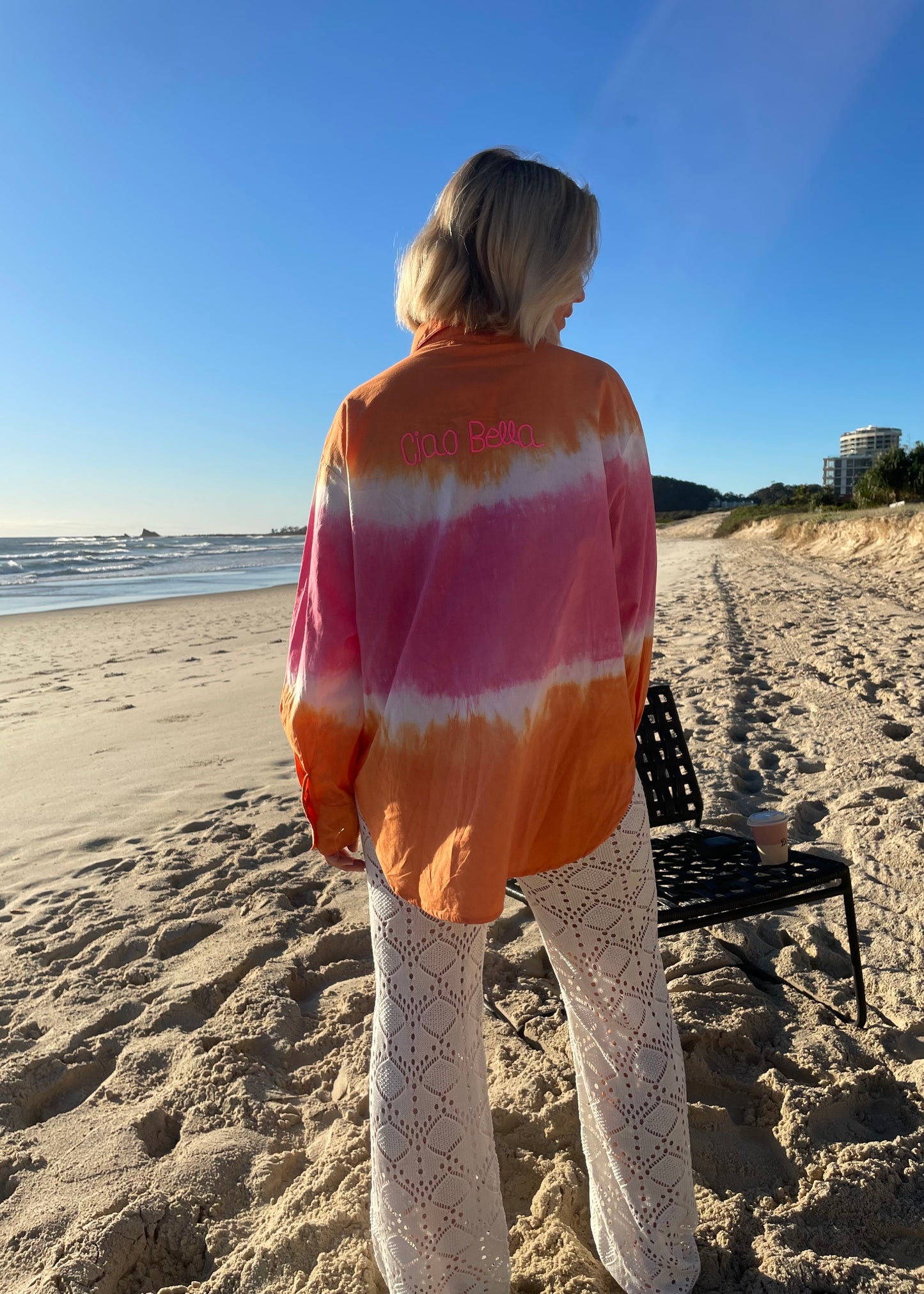 Believe Embroidered Shirt | Orange