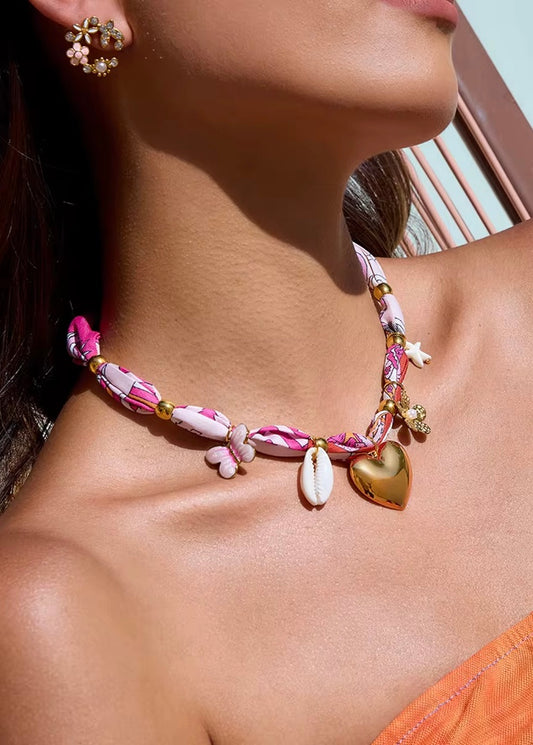 Love Bandana Charm Necklace