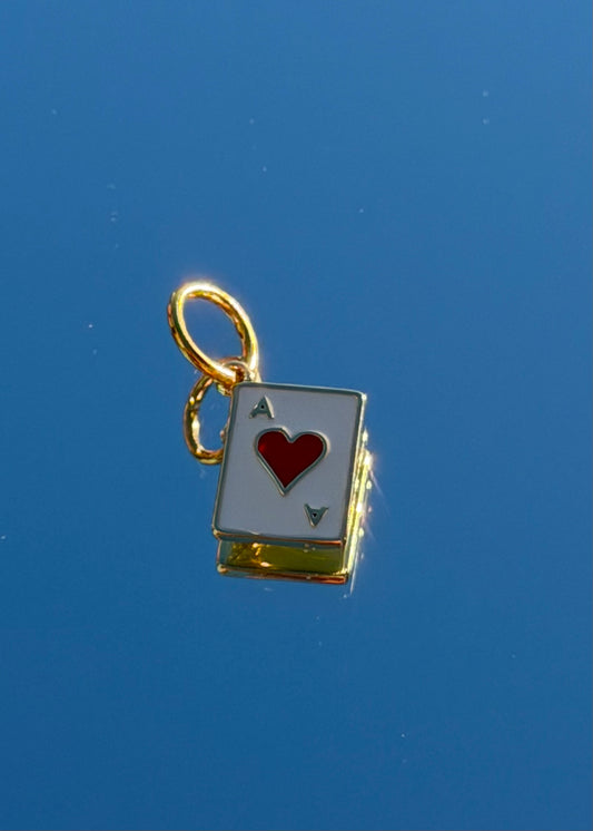 Ace of Hearts Charm | Gold