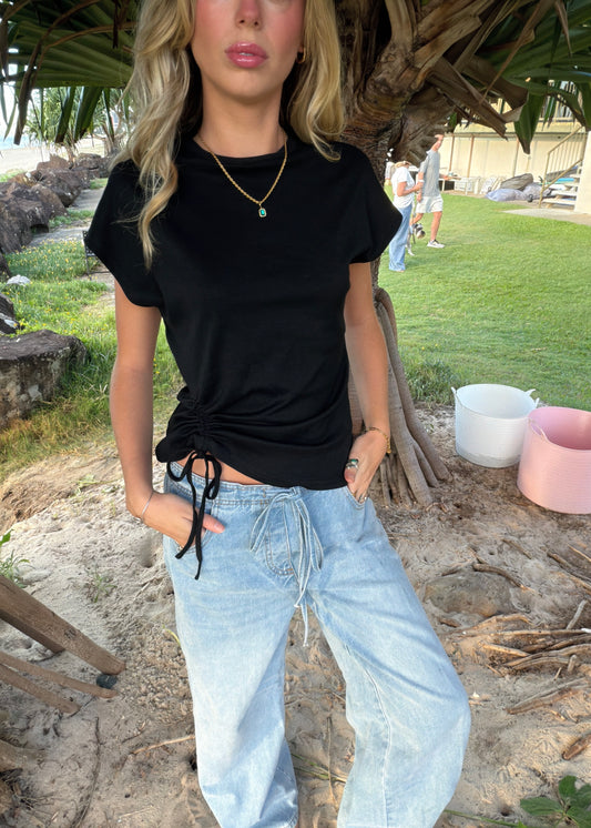 Drawstring Tee | Black