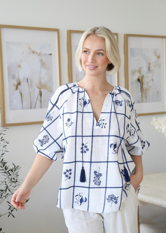 Sienna Top | Navy