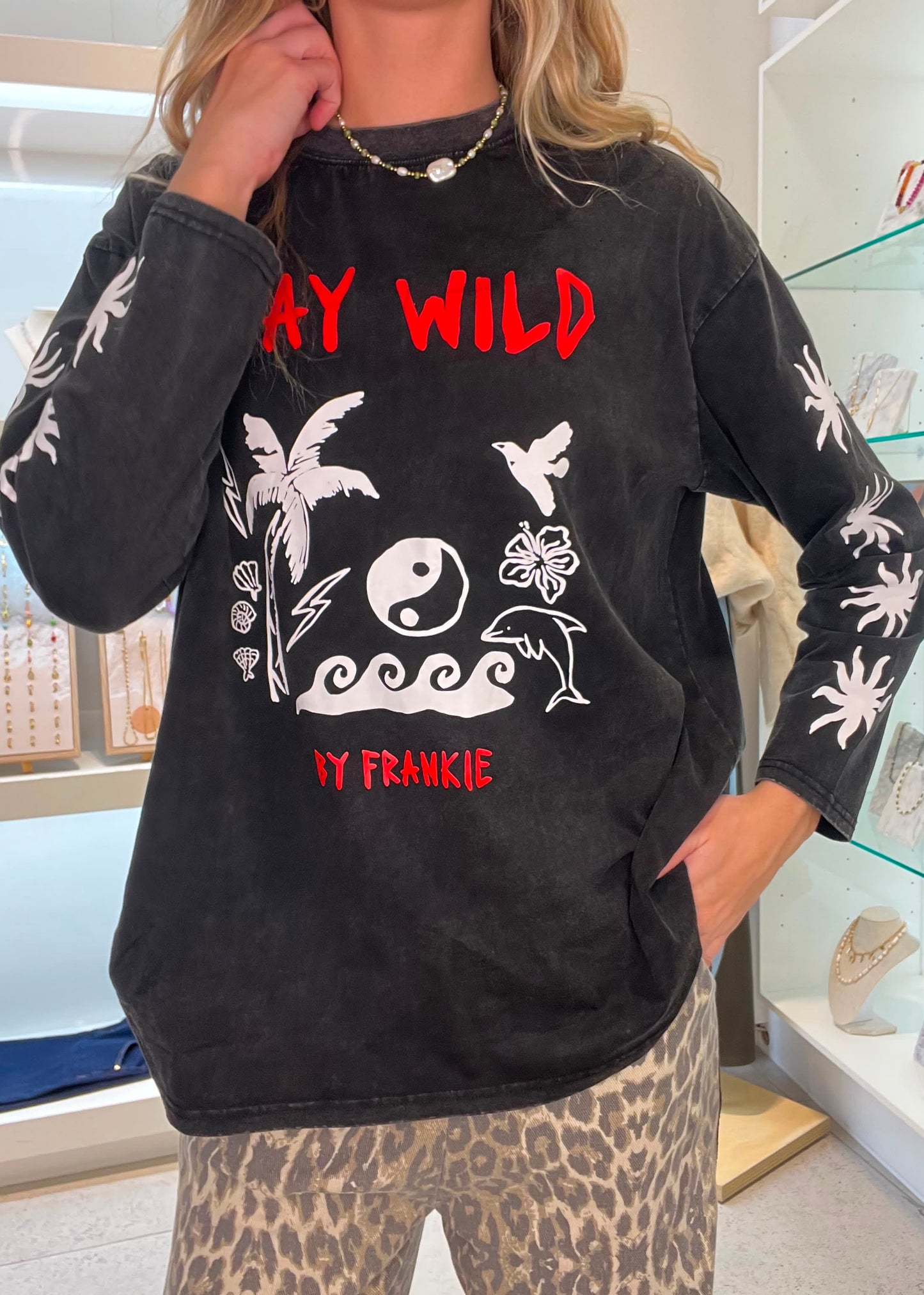 Stay Wild Long Sleeve T-shirt | Black