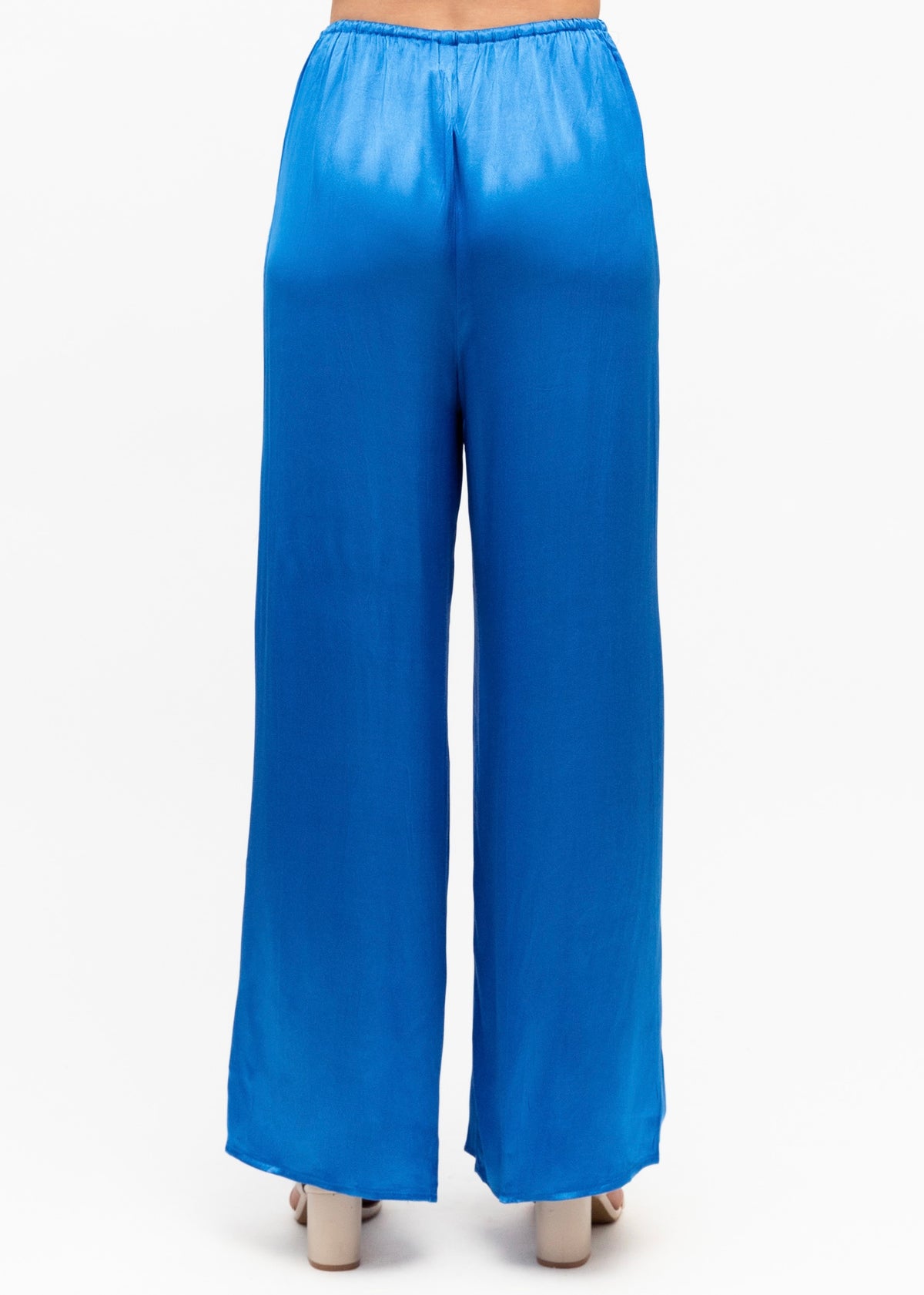 Amara Satin Pants | Blue