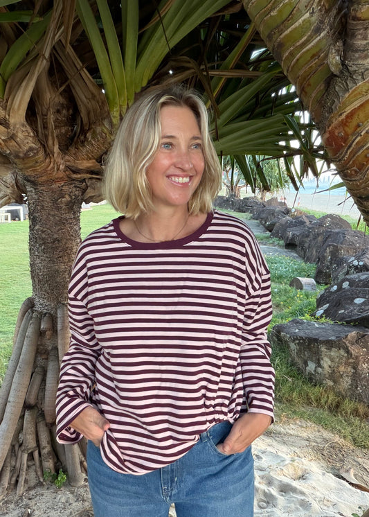 Easy Tuck T Long Sleeve | Blush