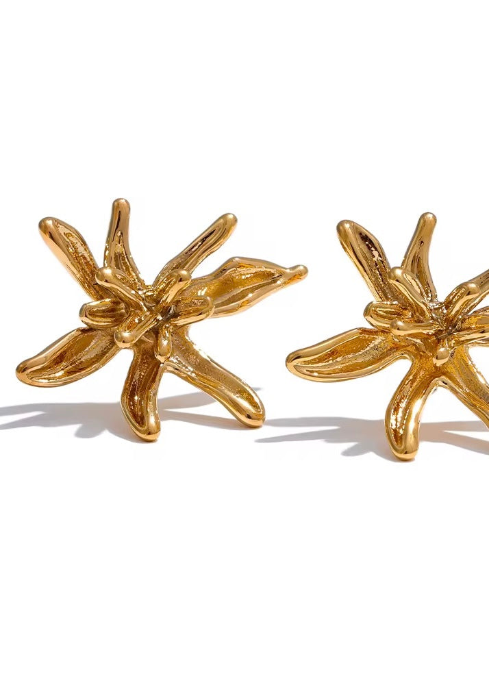 Petals Gold Earring