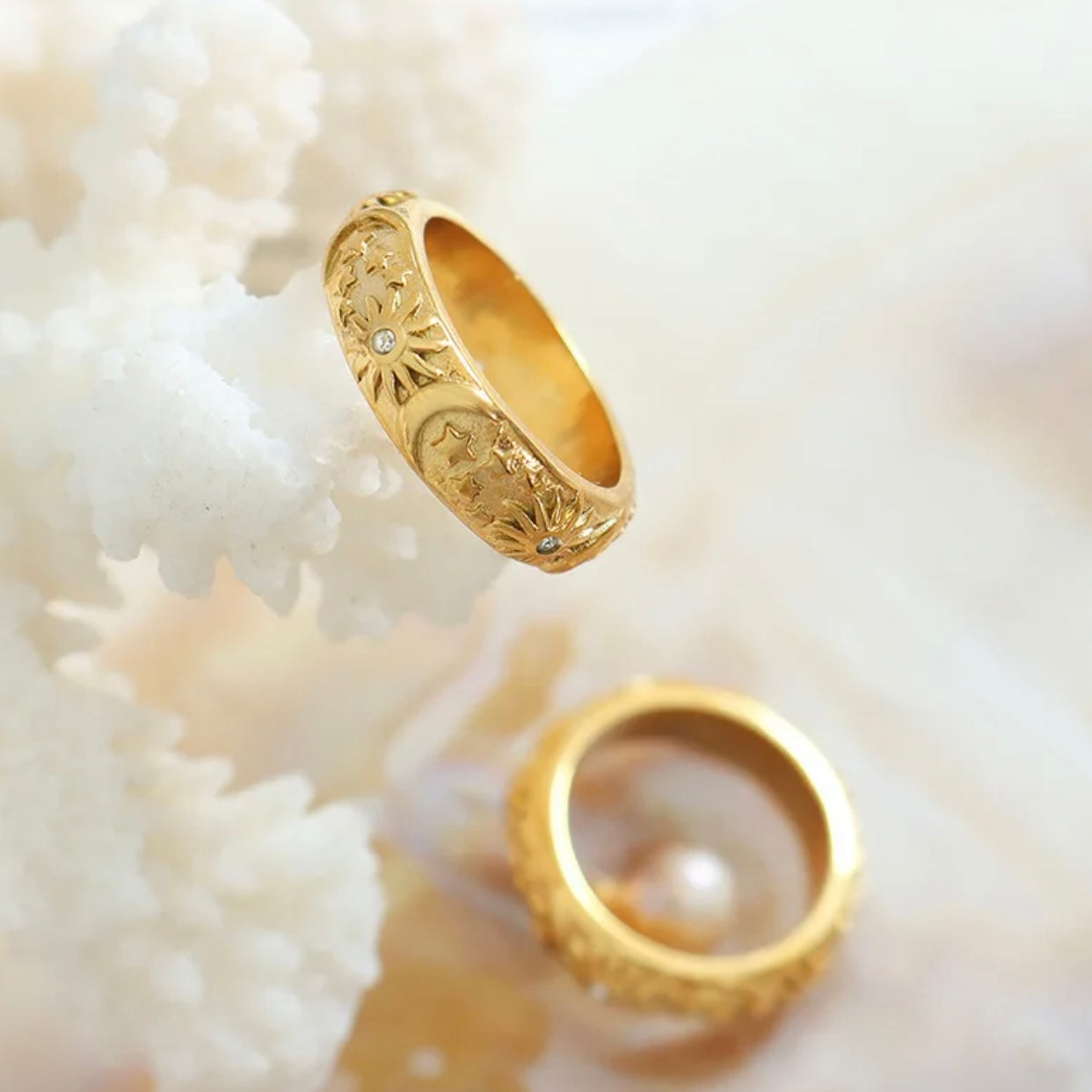 Moon and Stars Ring Gold (6)