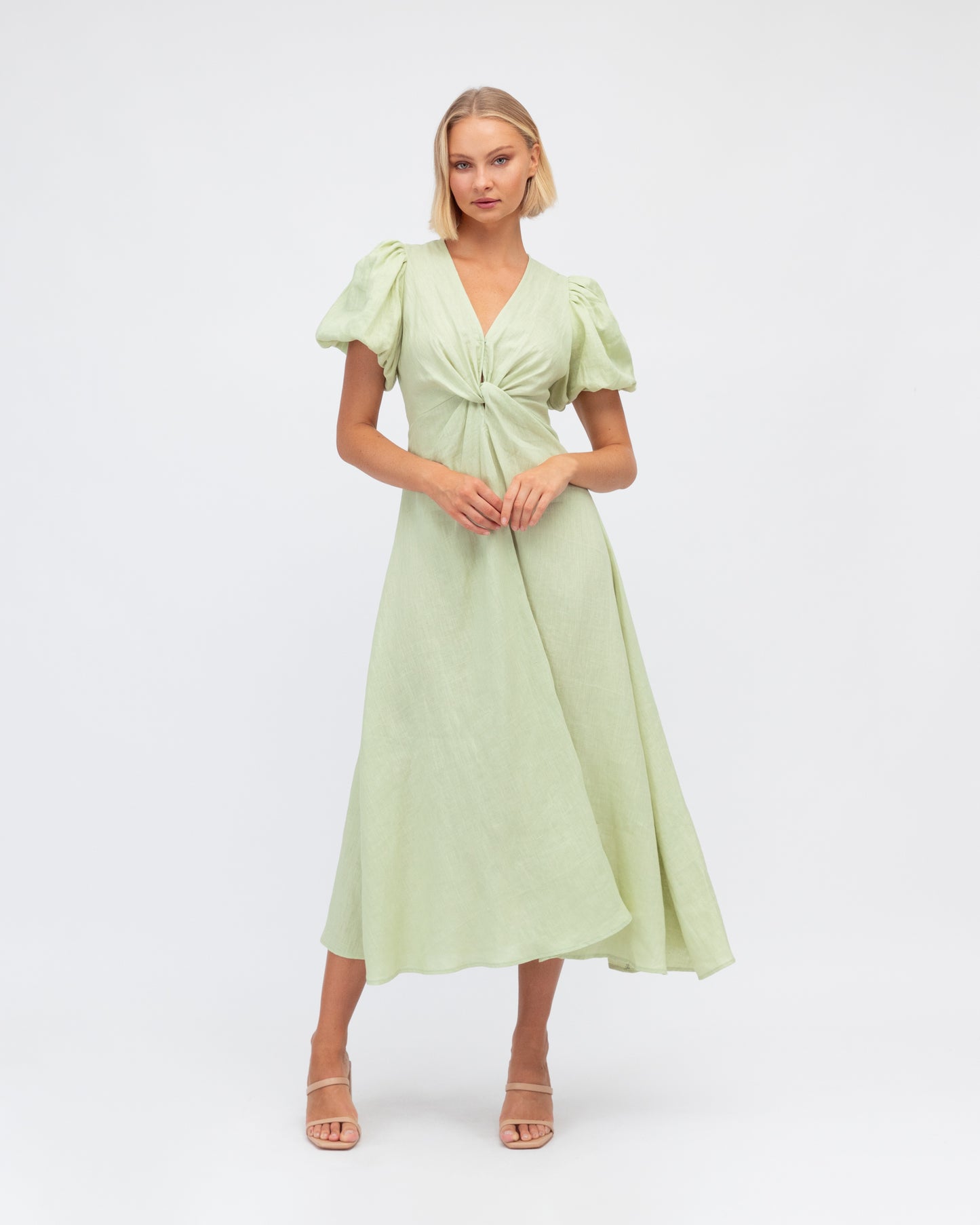 Parker Linen Dress | Mint