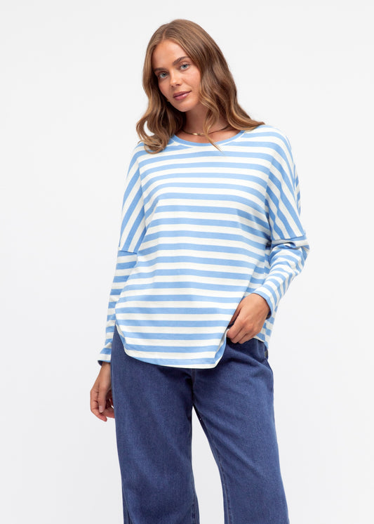 Striped Long Sleeve Top | Blue White