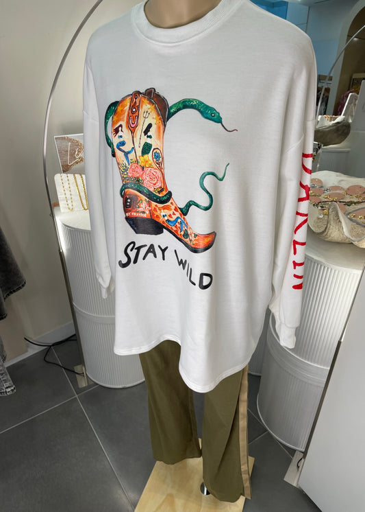 Stay Wild Pant Set White