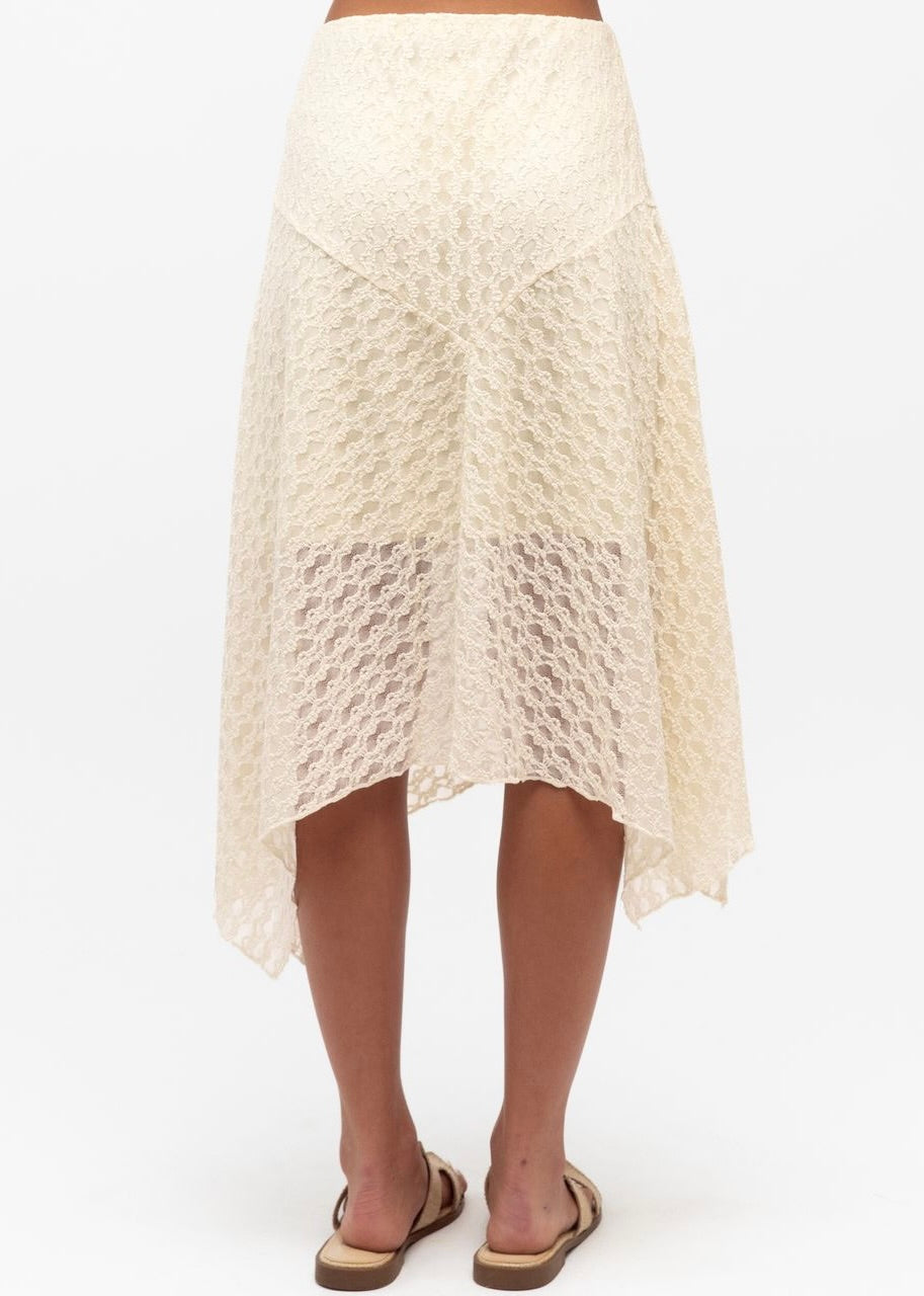 Jade Midi Skirt | Cream