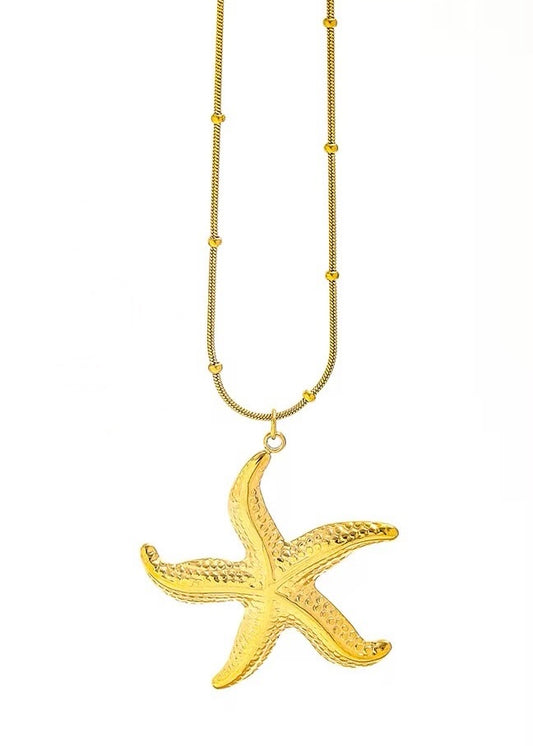 Starfish Necklace Gold