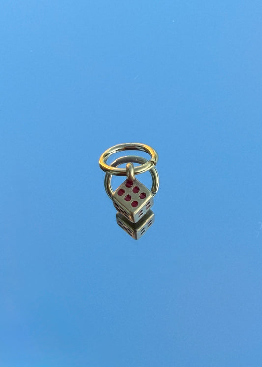 Dice Red Charm | Gold