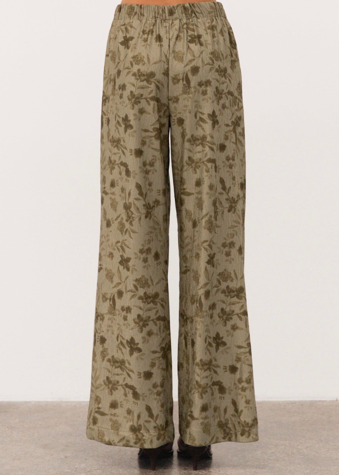 Textured Pant | Khaki Print