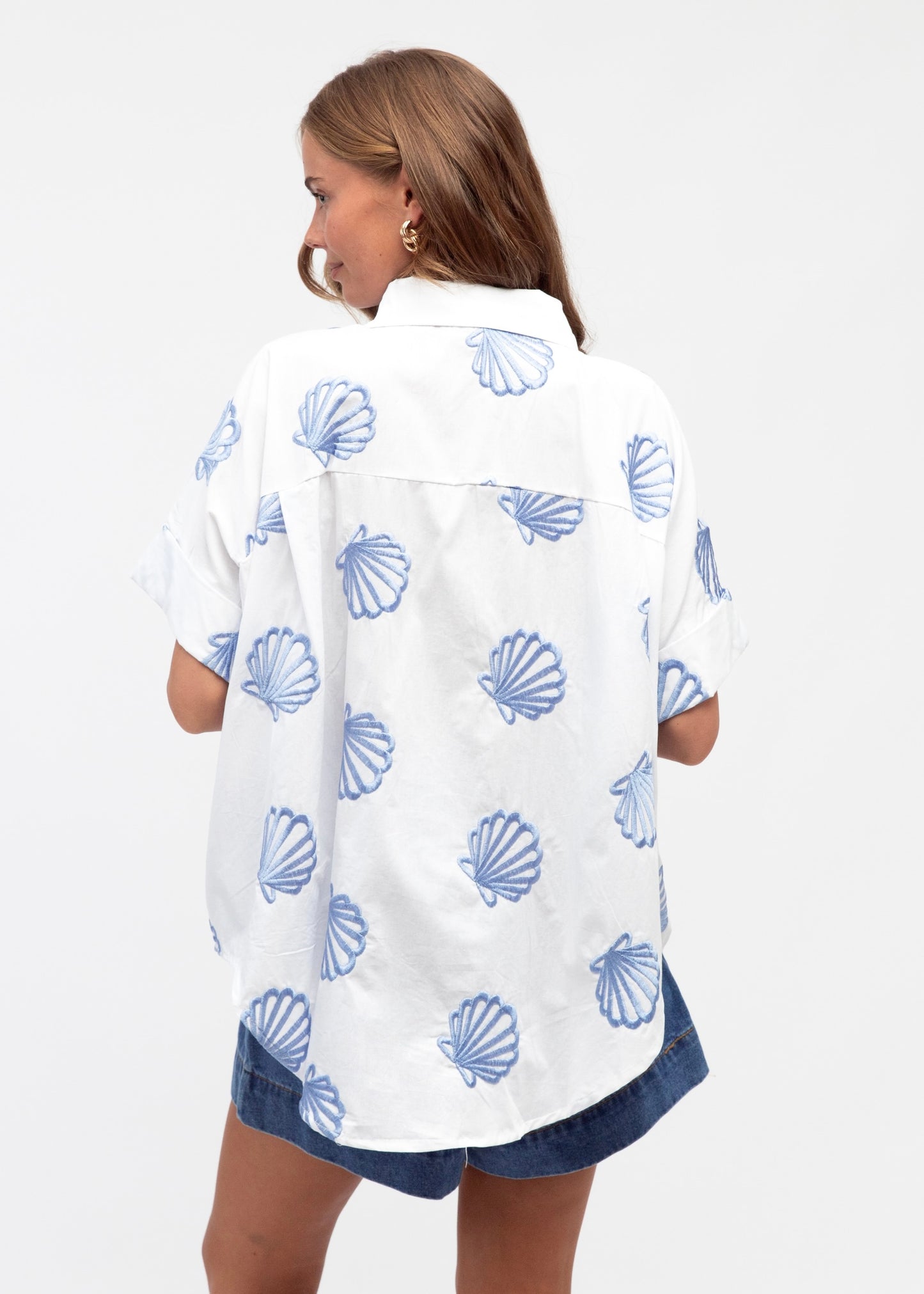 Shell Embroidery | White