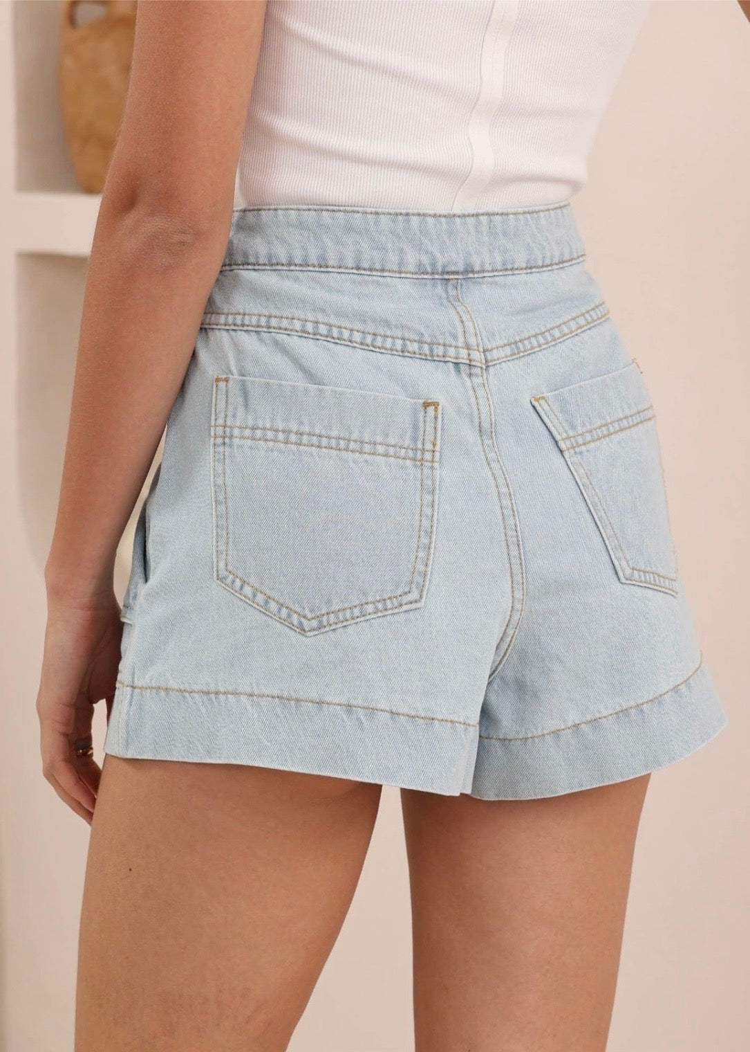 Denim Shorts - Light Blue