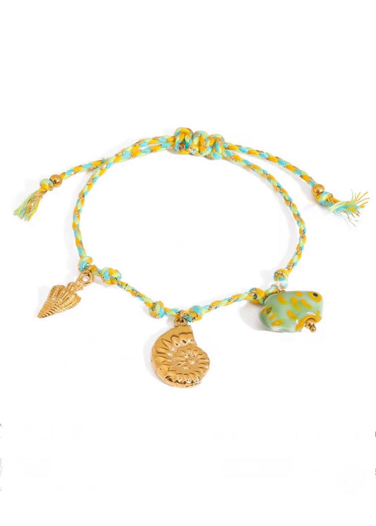 Playa Charm Bracelet Green Shell