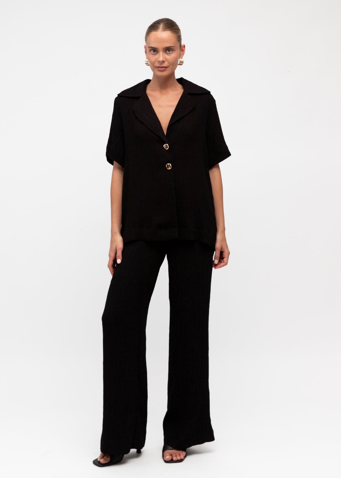 Textured Pant | Black