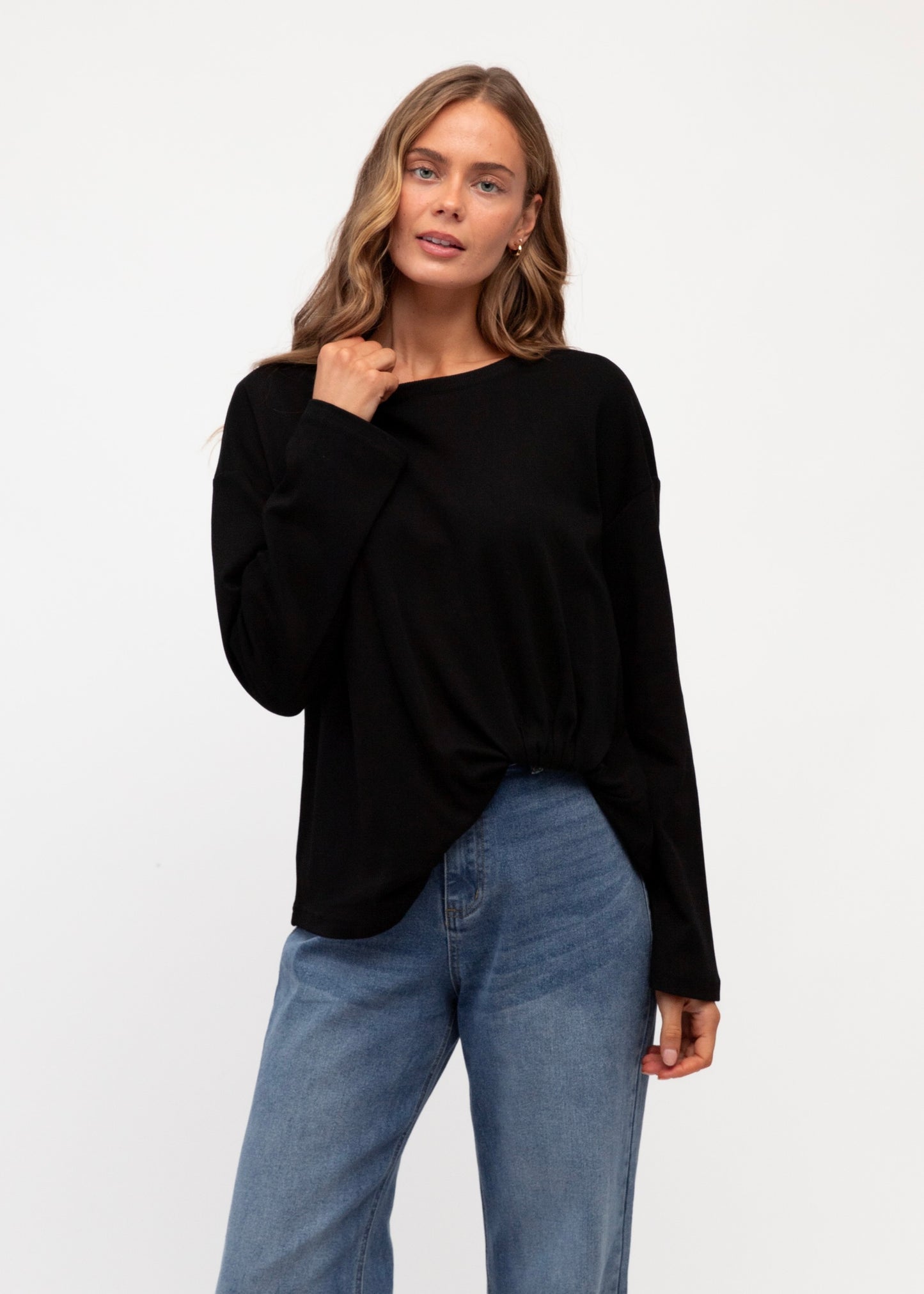 Easy Tuck Tee Long Sleeve | Black
