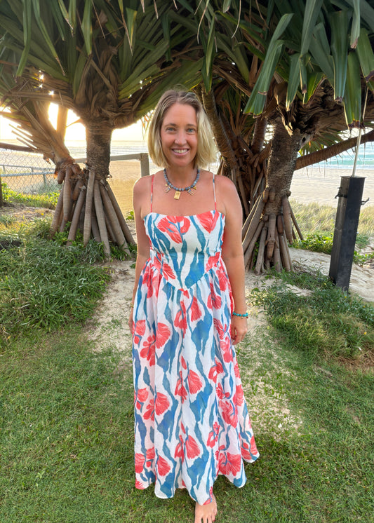 Barcelona Maxi  | Coral/Blue