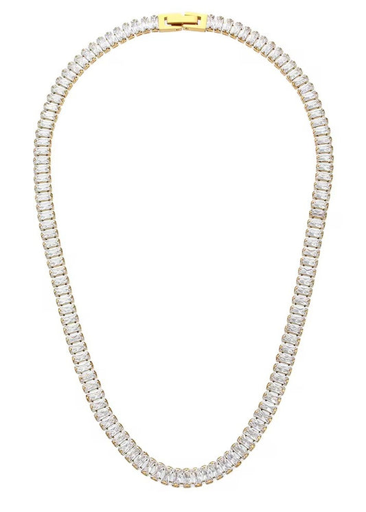 Tennis Necklace | White