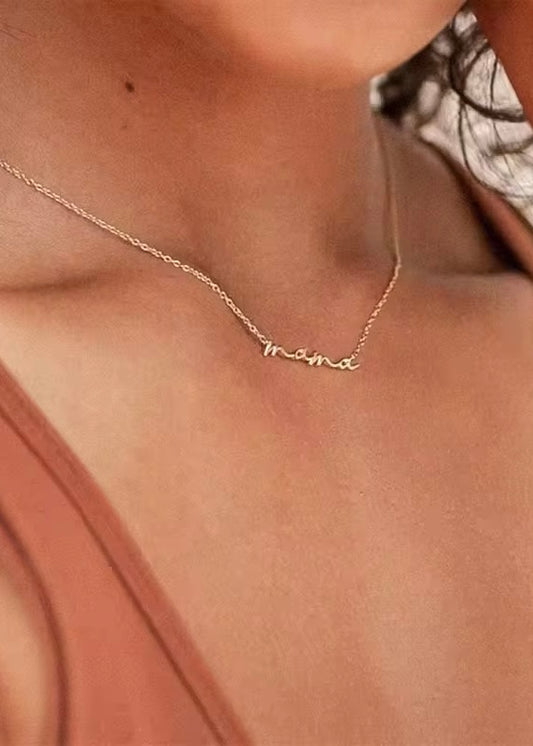 Mama Necklace | Gold
