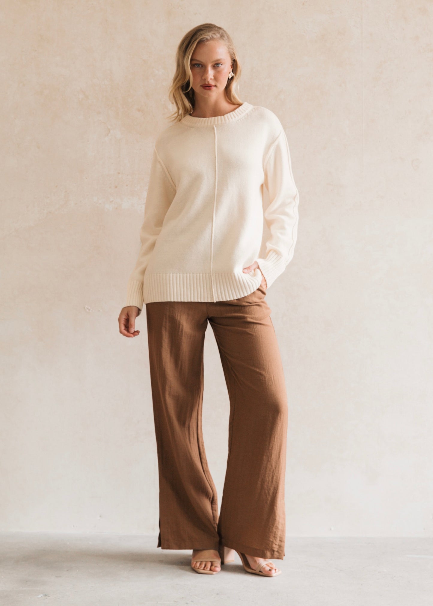 Seam Detail Jumper | Cream