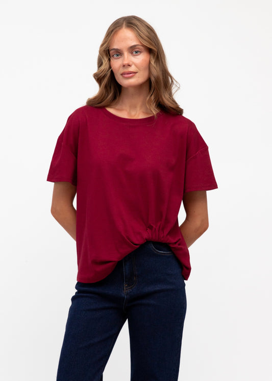 Easy Tuck Tee |  Wine