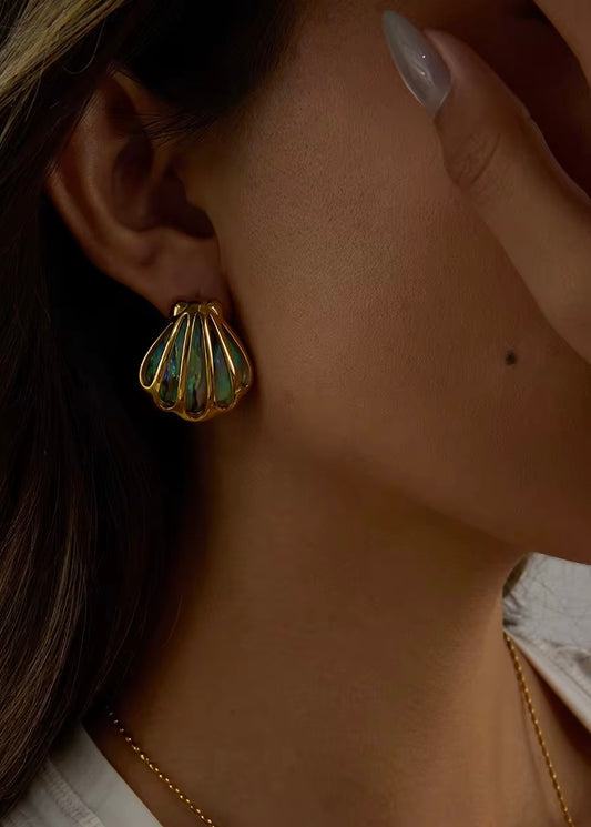 Coastal Abalone Shell Earring