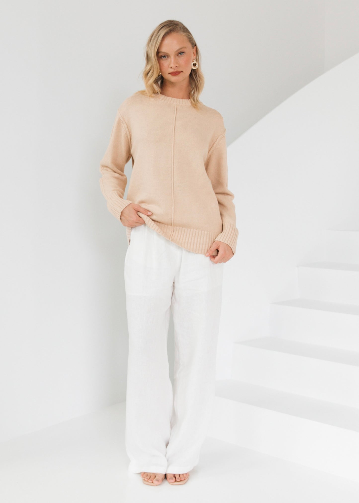 Seam Detail Jumper | Taupe
