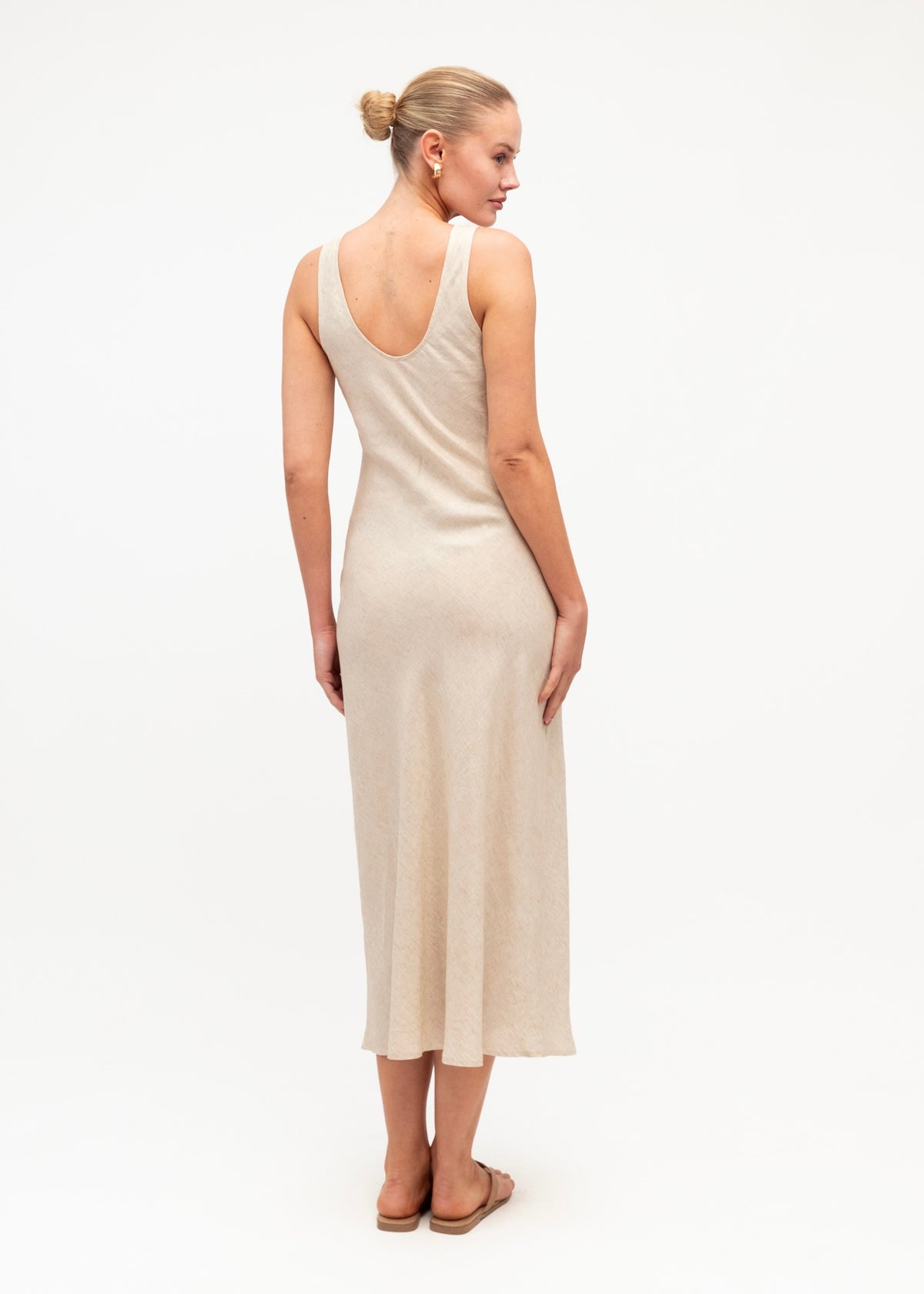 Scoop Midi Dress - Oatmeal