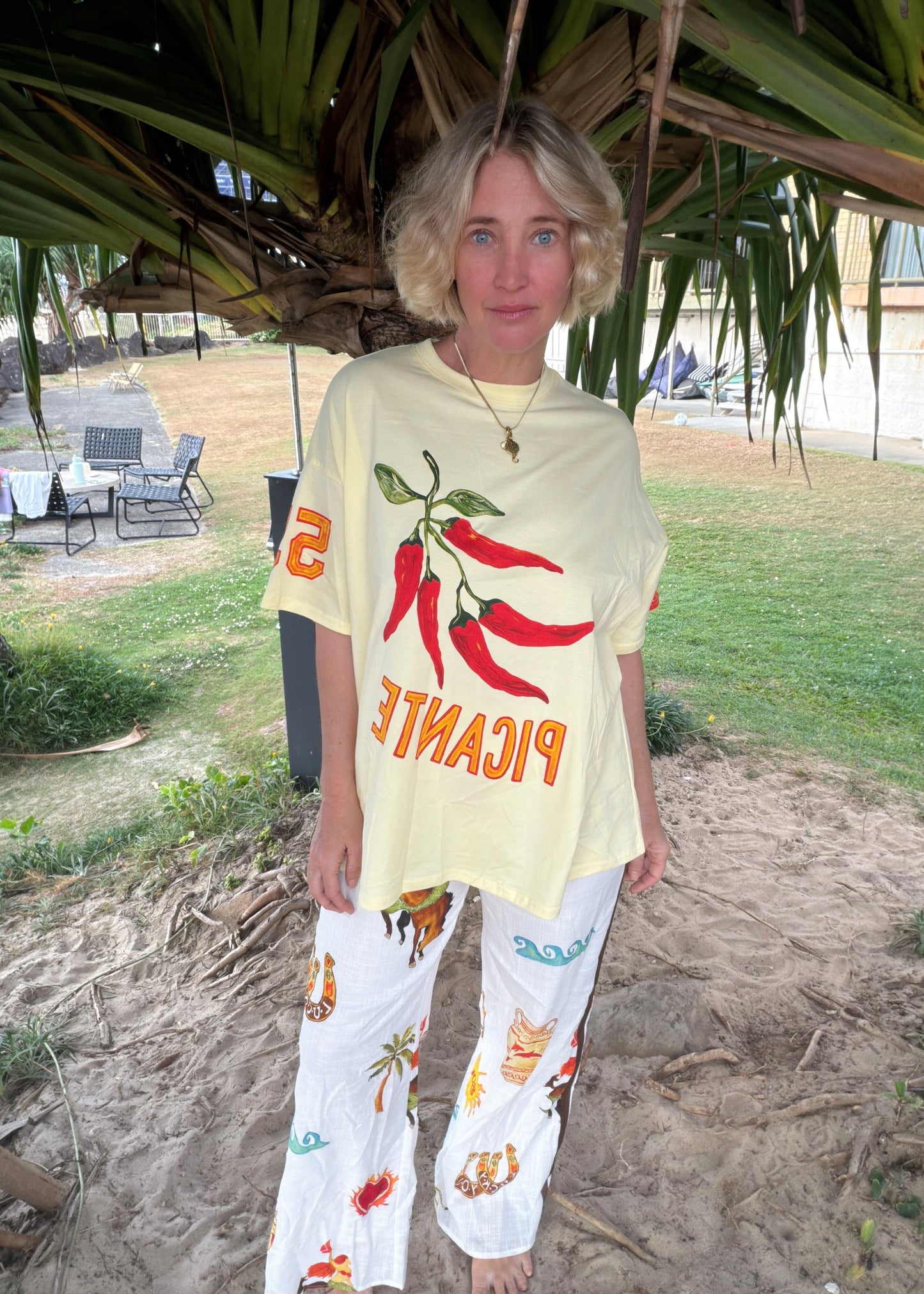 Picante Flames T-shirt | Yellow