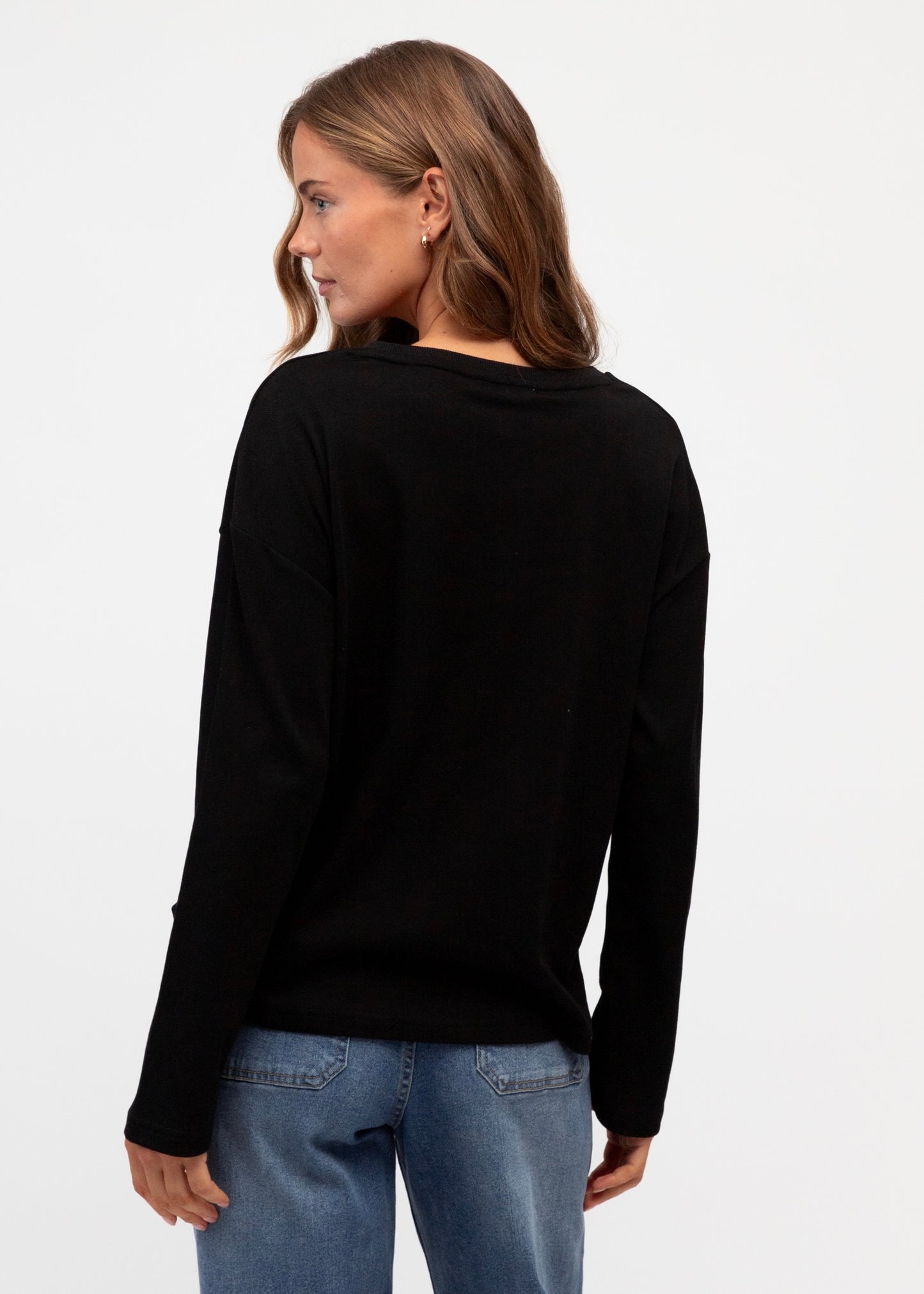 Easy Tuck Tee Long Sleeve | Black