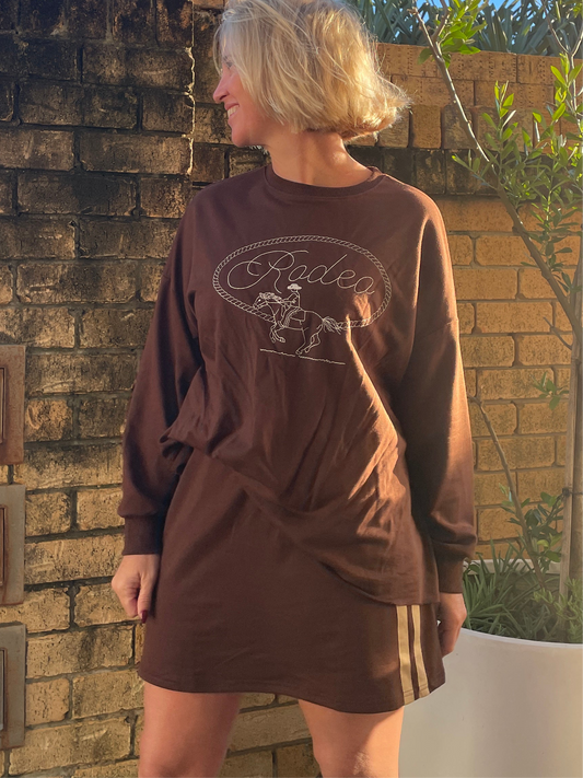 Rodeo LS Tee | Chocolate