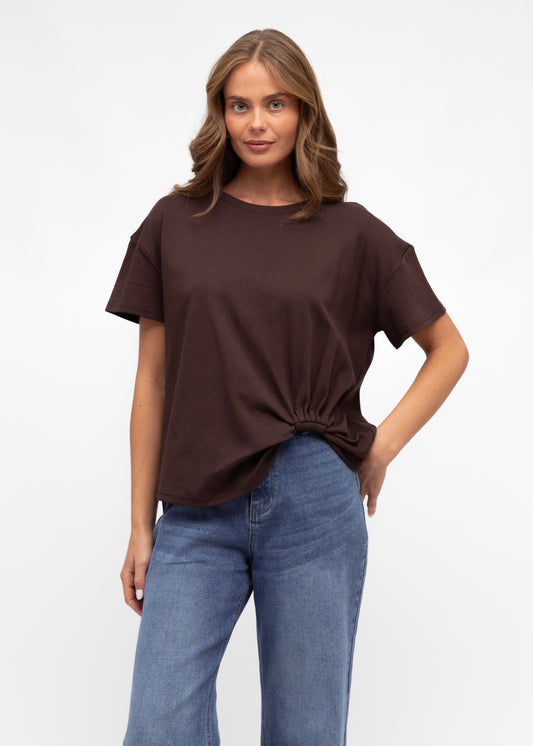 Easy Tuck Tee | Dark Chocolate