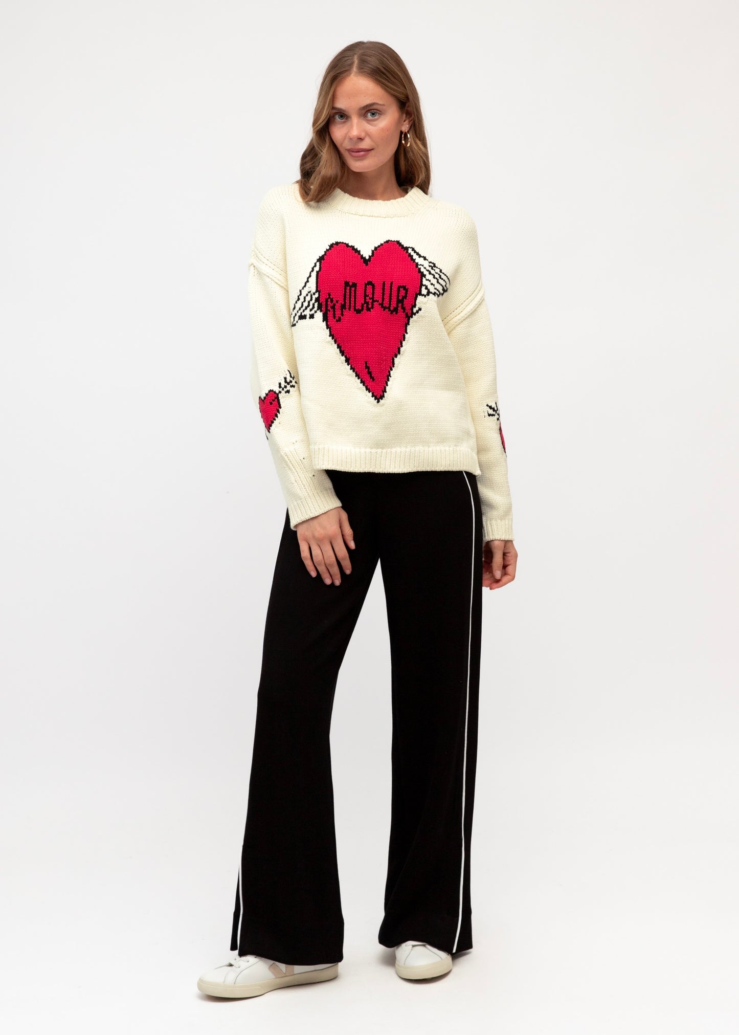 From The Heart Sweater | Jacquard Cream