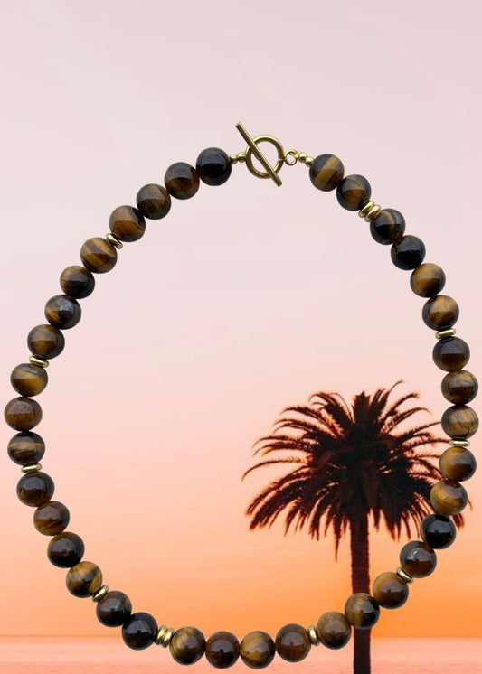 Espresso Lido Charm Necklace 43cm