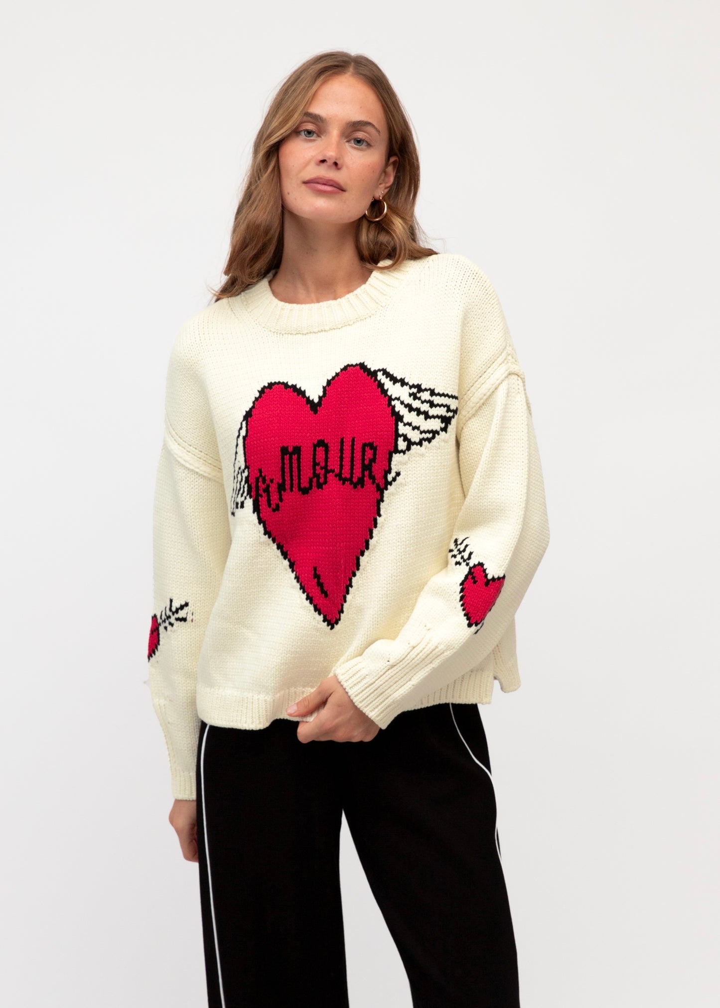 From The Heart Sweater | Jacquard Cream