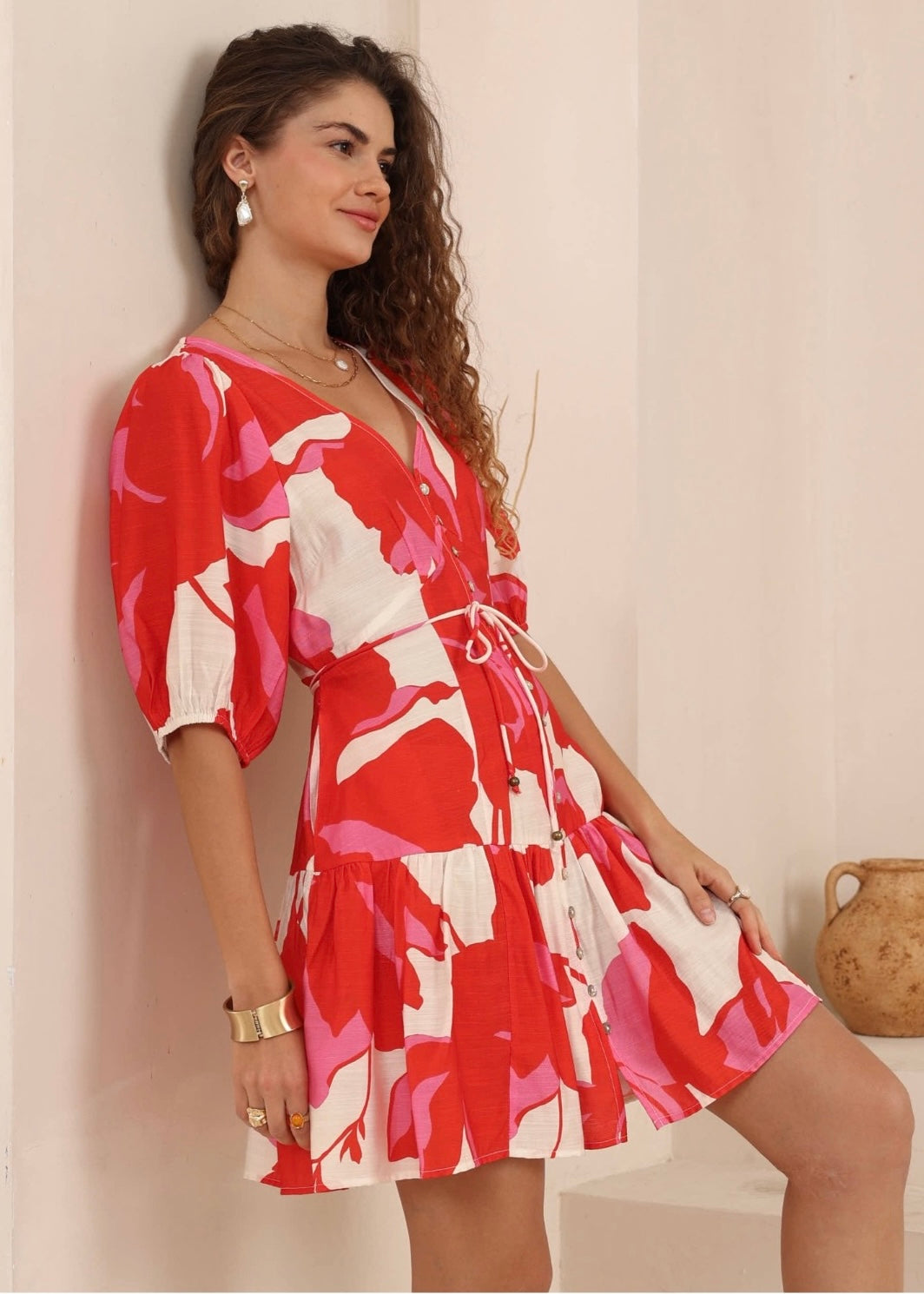 Coco Short Dress | Red