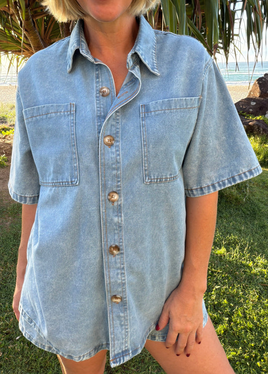 Denim Shirt | Acid Wash