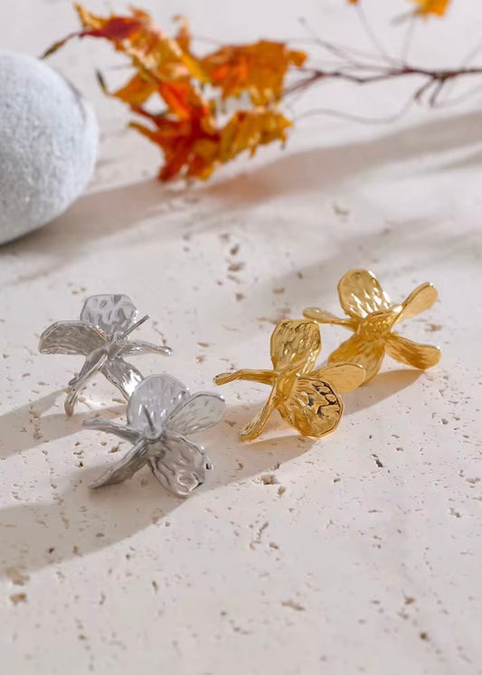 Inner Bloom Silver Earring