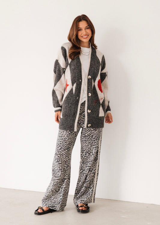 Pattern Cardigan | Charcoal