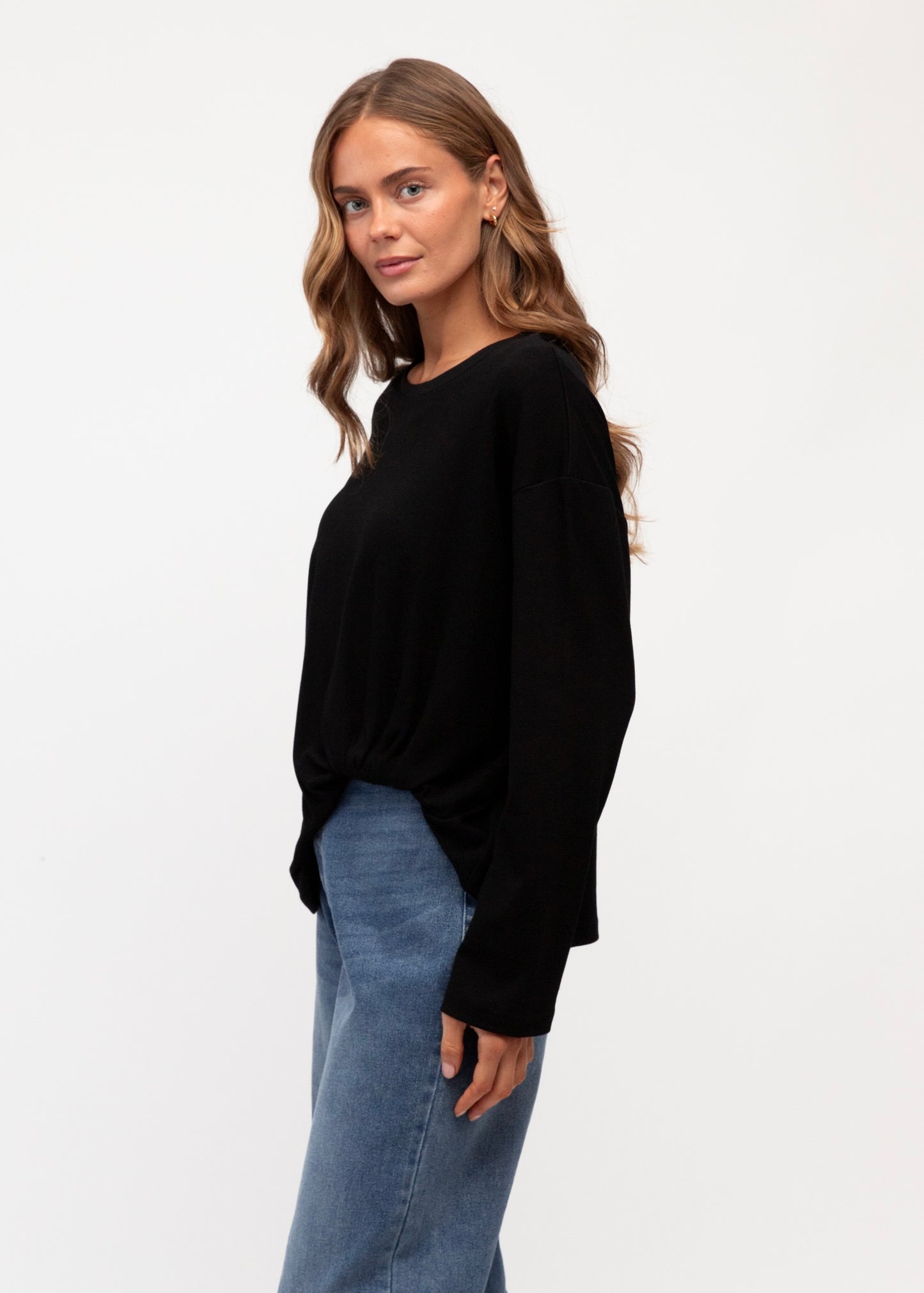 Easy Tuck Tee Long Sleeve | Black