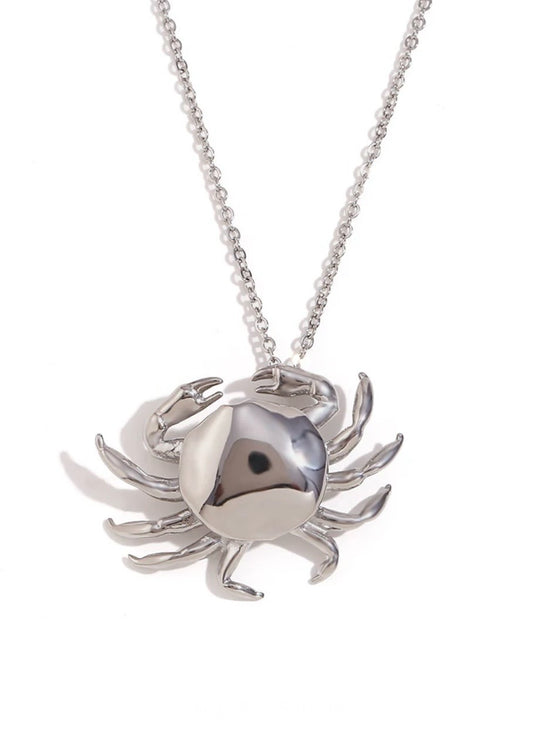 Silver Crab Necklace