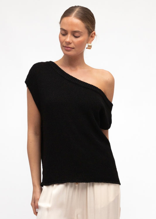 Off Shoulder Knit | Black