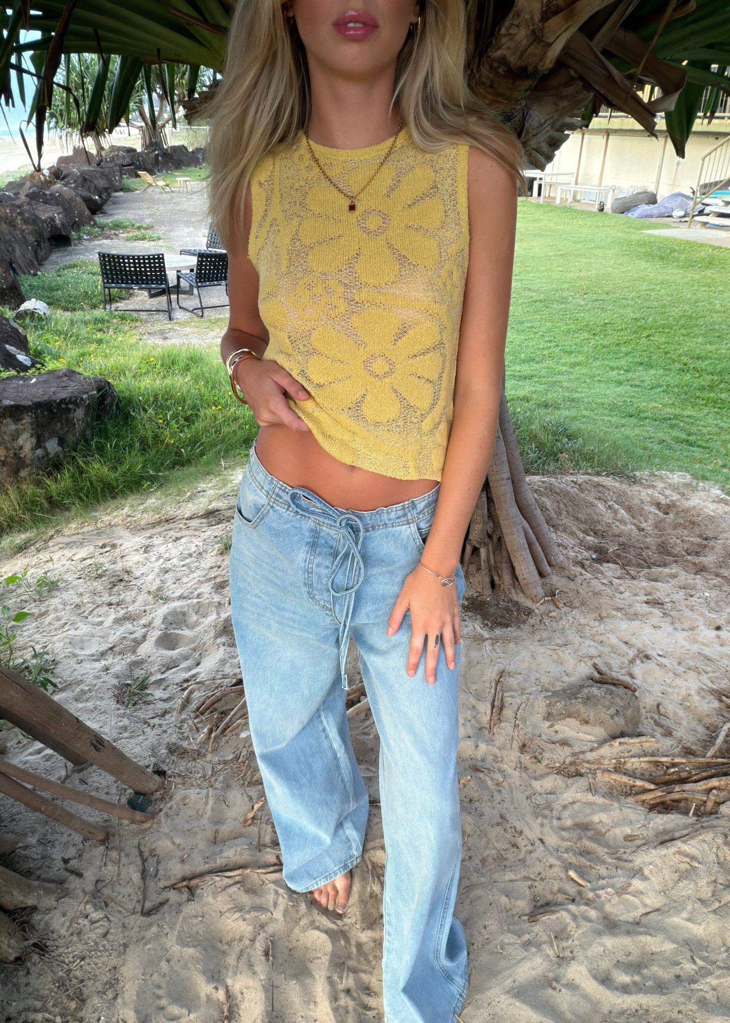 Tie waist Jeans | Denim