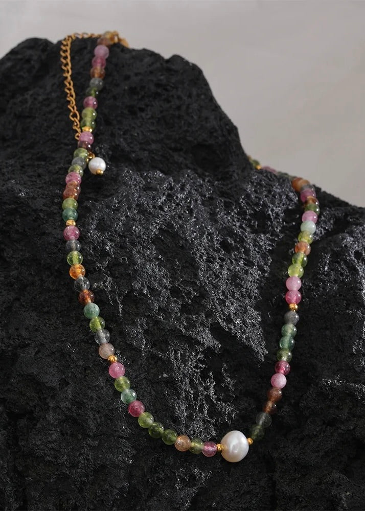 Euro Summer - Feature Pearl and Tourmaline Stone