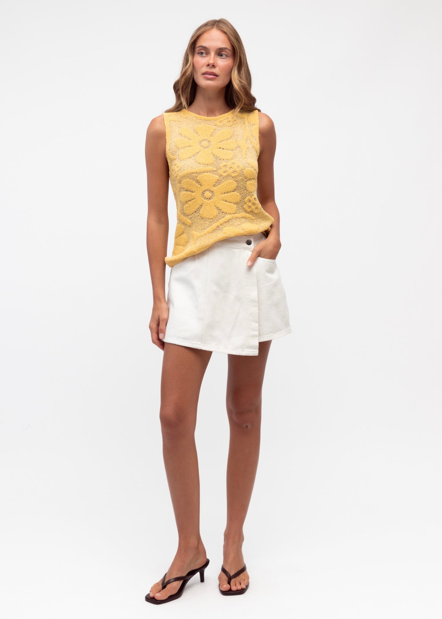 Savoy Lace Top | Yellow