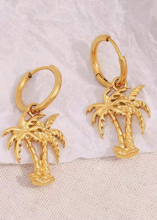 Twin Palms Gold Earring