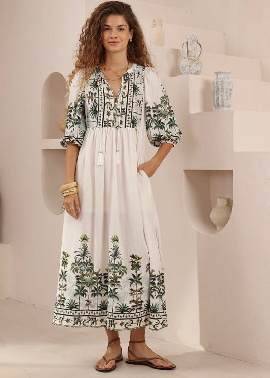 Palm Tree Maxi Dress
